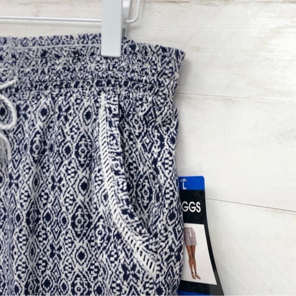 Briggs Wm's Linen Blend Short • Sz L • Navy Print • NWT - Picture 4 of 9